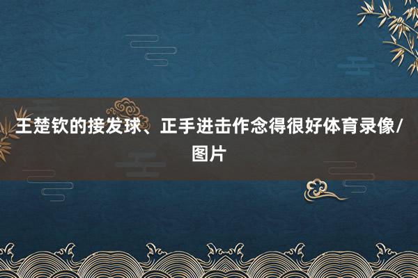 王楚钦的接发球、正手进击作念得很好体育录像/图片