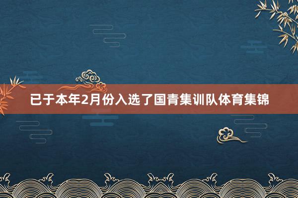 已于本年2月份入选了国青集训队体育集锦