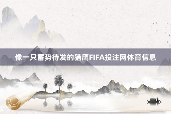 像一只蓄势待发的猎鹰FIFA投注网体育信息