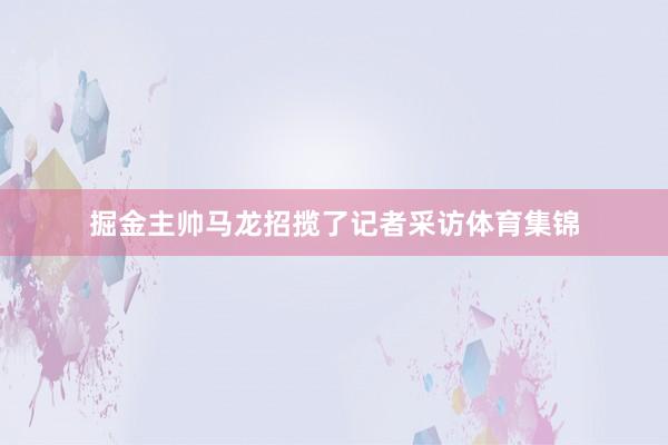 掘金主帅马龙招揽了记者采访体育集锦