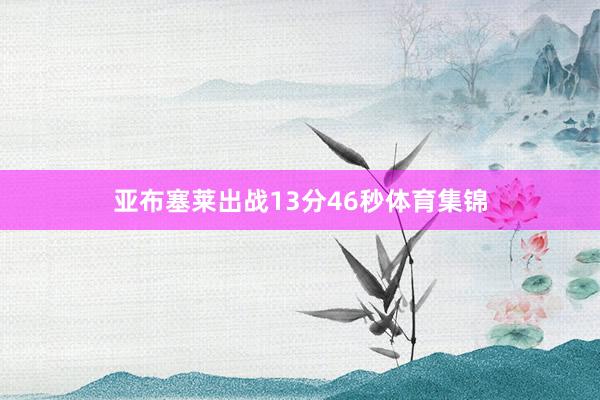 亚布塞莱出战13分46秒体育集锦