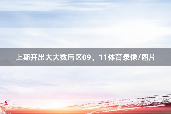 上期开出大大数后区09、11体育录像/图片