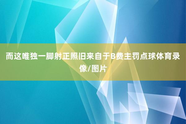 而这唯独一脚射正照旧来自于B费主罚点球体育录像/图片